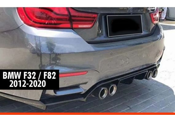 Задній дифузор DPT V-4 (для M-4 Vorstainer, чорний глянець) для BMW 4 серія F-32 2012-2020 рр