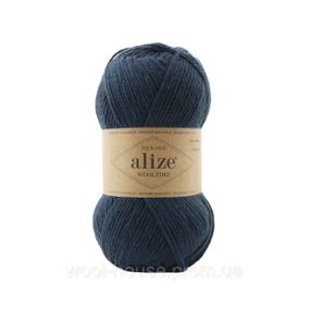 Шкарпеткова пряжа Alize Wooltime, темно-синій 846