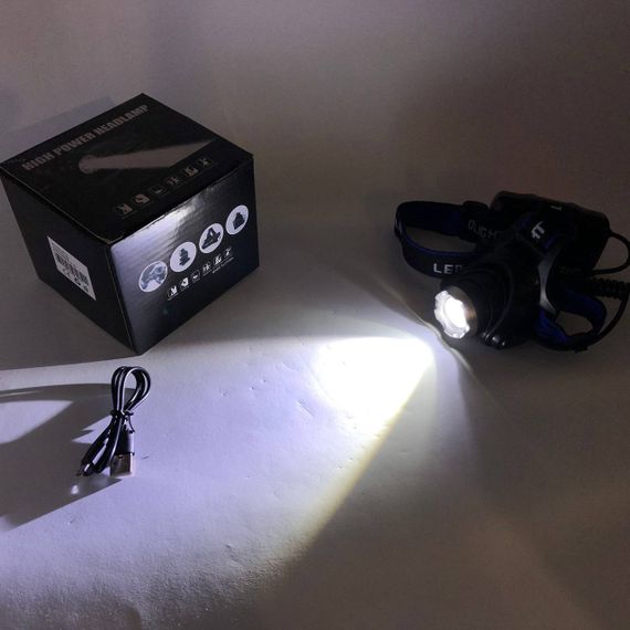 Фонарь аккумуляторный для рыбалки Police BL-6699 (204C), Головной фонарик, Легкий фонарик на голову DW-64 | Зображення 7