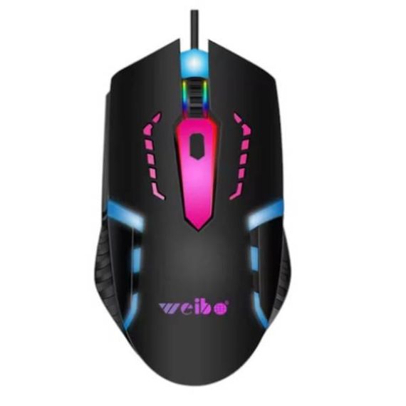 Мышка компьютерная проводная  Weibo M-39 Черная