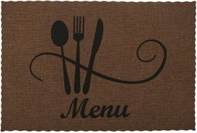 Набір 12 сервірувальних килимків Doily Menu 30х45см, плейсмат (подтарельники), коричневий