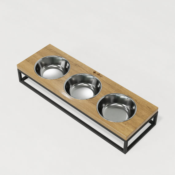 Миски на подставке для котов и маленьких собак Hollky Base Bar (3 × 0,45 л) Bar-54187-GRNT | Зображення 3