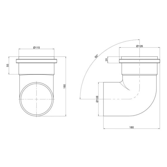 Колено PPR канализационное TA Sewage 110, 90° | Зображення 1