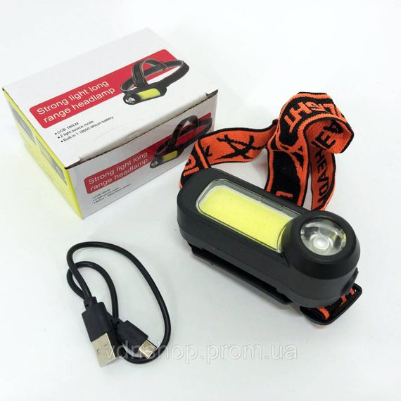 Головний ліхтар акумуляторний світлодіодний потужний WH-1707-XPE+COB, Компактний налобний ліхтар LR-29 | Зображення 4