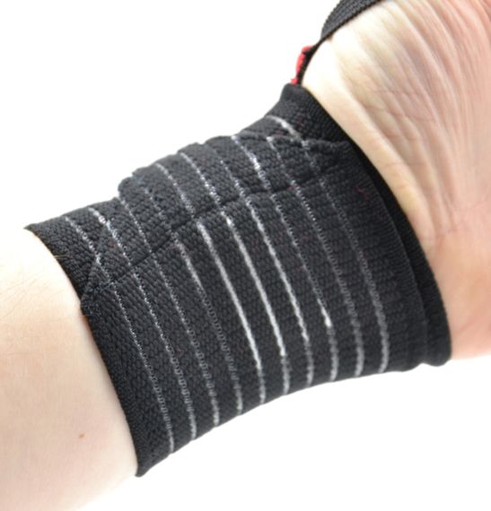 Кистьові бинти Power System PS-6000 Elastic Wrist Support Black/Red (пара) | Зображення 6