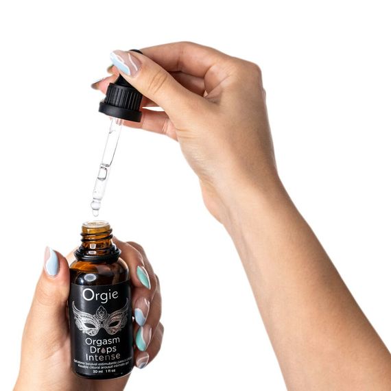 Збуджувальні краплі для клітора Orgie Orgasm Drops Intense, 30 мл, тепло-холод, смак яблука | Зображення 1