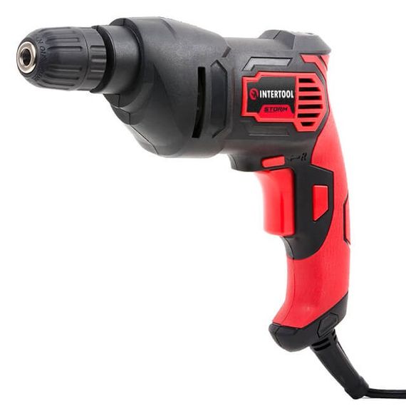 Дриль електричний 500 Вт, 0-2400 об./хв, 0.8-10 мм, швидкозатискний патрон, реверс INTERTOOL WT-01151 | Зображення 2