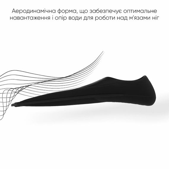 Короткие ласты для тренировки в бассейне Renvo Frio с закрытой пяткой Черный 39-41 (SF100-01 39-41) | Зображення 3