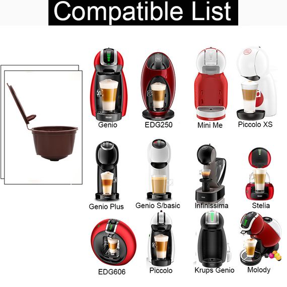 Багаторазова кавова капсула для Nescafe Dolce Gusto/Nespresso — 1 шт. з фільтром, екологічна. Чорна. | Зображення 6
