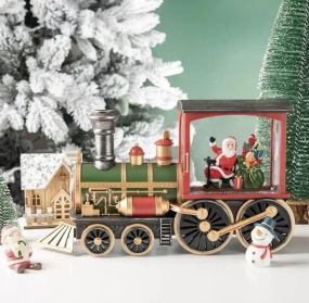 Новорічний нічник з музикою та блискітками XMAS 2110 17 х 32 х 9.5 см USB-кабель або 3 батареї AA