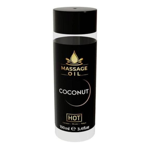 Масажна олія HOT Massage Oil Coconut з ароматом кокосу, 100 мл