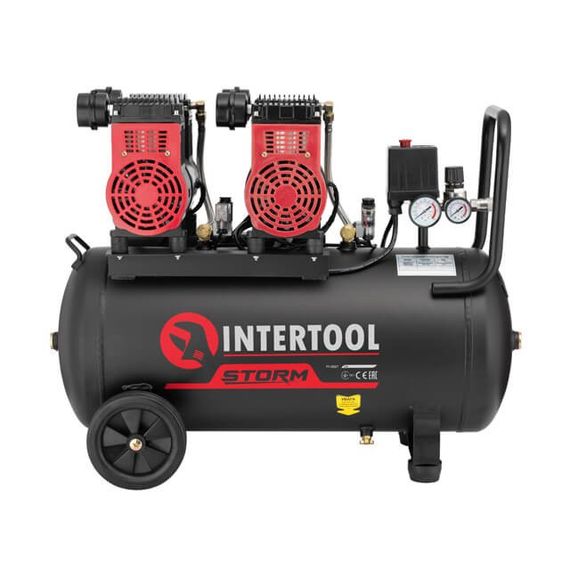 Компресор безмасляний STORM 50 л, 8 aтм, 320 л/хв INTERTOOL PT-0027