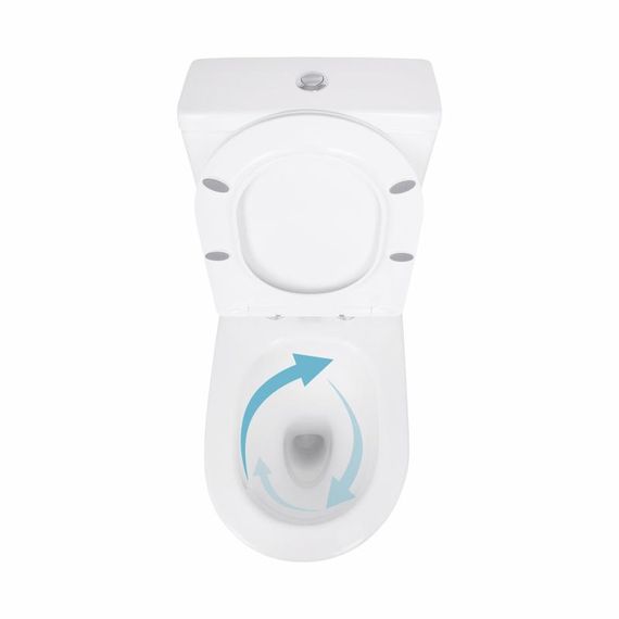 Унитаз напольный Qtap Jay Ultra Quiet с сиденьем Soft-close 640x360x835 мм QT07222175TW White | Зображення 6
