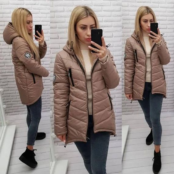 Елегантна жіноча парка, арт. 300, темна кава з молоком | Зображення 2