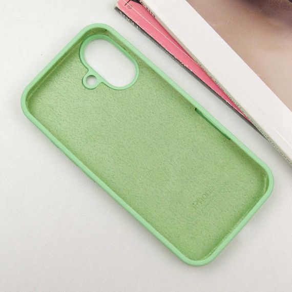 Чохол Silicone Case Full Protective (AA) для Apple iPhone 16 (6.1") Зелений / Pistachio | Зображення 2