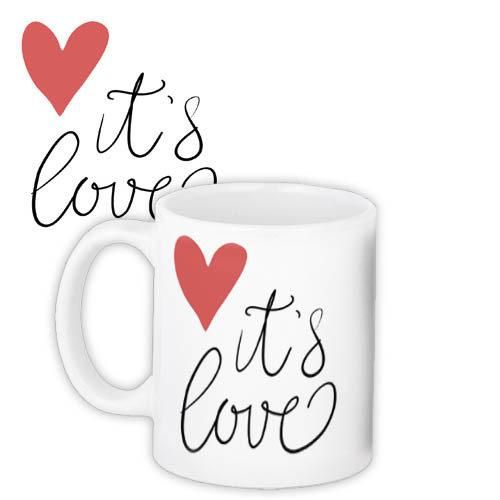 Кружка с принтом It`s love 330 мл (KR_18L010)