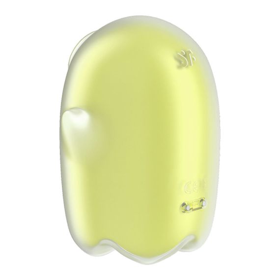 Вакуумний кліторальний стимулятор з вібрацією Satisfyer Glowing Ghost Yellow, світиться в темряві | Зображення 3