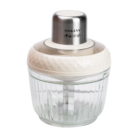 Чоппер измельчитель Sokany SKYM7032W 2в1 с чашами 0.5 и 1.5 л 800 Вт Белый | Зображення 2