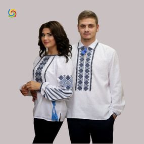Пара вышиванок Украинская вышиванка 777213114 цвет белый размер 5XL