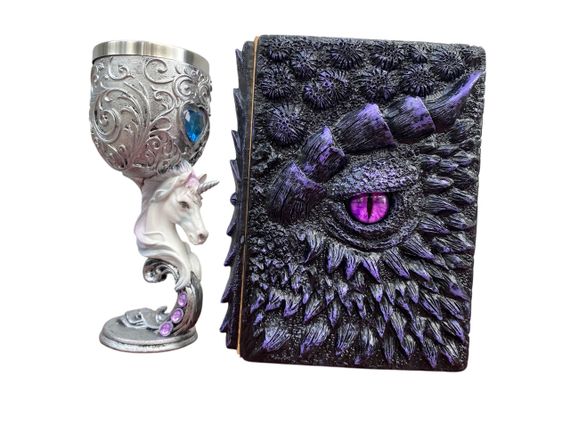 Подарунковий набір Келих 3D Єдиноріг і Блокнот 3D «Око Ілюзій»