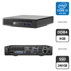 Неттоп HP ProDesk 400 G2 mini USFF / Intel Core i5-6500T (4 ядра по 2.5 - 3.1 GHz) / 8 GB DDR4 / 240 GB SSD / Intel HD Graphics 530 / DisplayPort б/у
