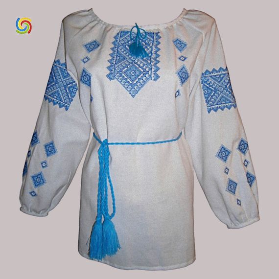 Рубашка Украинская вышиванка 523 цвет белый размер L/XL