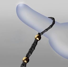 Ерекційне ласо рельєфне UPKO, силіконове, чорне, One Size sexstyle