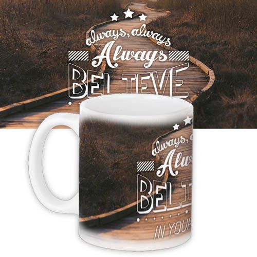 Кружка с принтом Always believe in yourself 330 мл (KR_ORG028)