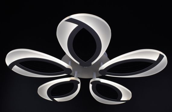 Люстра світлодіодна стельова LED світильник для квартири на стелю лед з пультом 25943 Білий 8х59х59 см. | Зображення 7