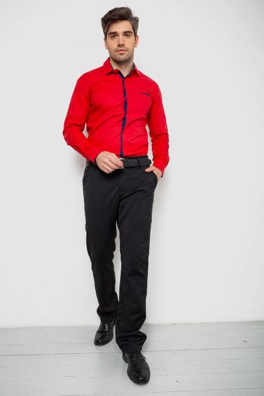 Рубашка мужская с длинным рукавом  -уценка, цвет красный, 214R7009-U | Зображення 1