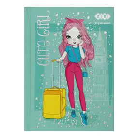 Блокнот CUTE GIRL, А-6, 64 листи, клітка, бірюзовий ZB.12715-06 Zibi (4823078970381)