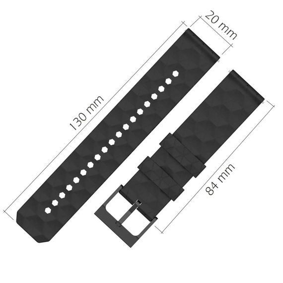 Ремінець Primolux Dimond силіконовий для годинника Garmin Vivoactive 5 / Vivoactive 6 - Black | Зображення 4