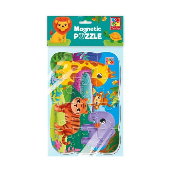 Детский мягкий магнитный пазл Малыш сможет "Зоопарк" VT3205-90, 12 элементов | Зображення 1