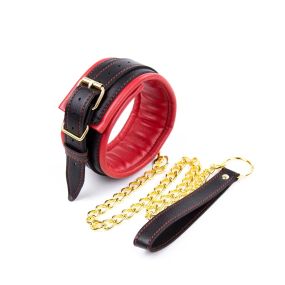Нашийник з повідцем Collar black/red with leash Sex Aura