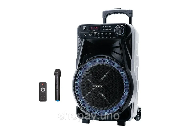 Колонка с микрофоном ZXX-7171 / Акустическая переносная колонка 600Вт 12" 35х30х54см