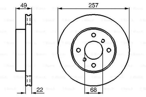 Диск гальмівний NISSAN SUNNY, BOSCH (0986478567) | Зображення 4