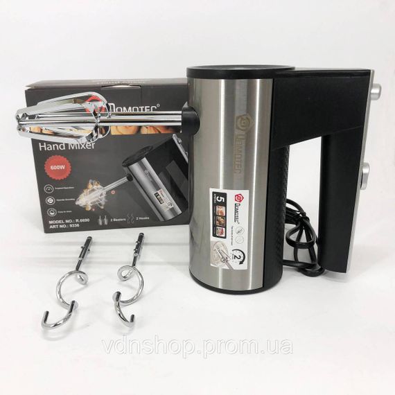 Бытовой миксер для кухни DOMOTEC R6690 200Вт, Портативный ручной миксер для теста на кекс SW-75 | Зображення 5