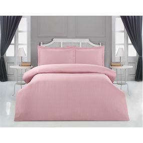 Постельное белье семейное Arya однотонное Sole AR-A107072-Rose 240x220 см