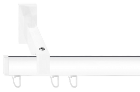 Карниз Скарлайн одинарный в сборе Заглушка Белый