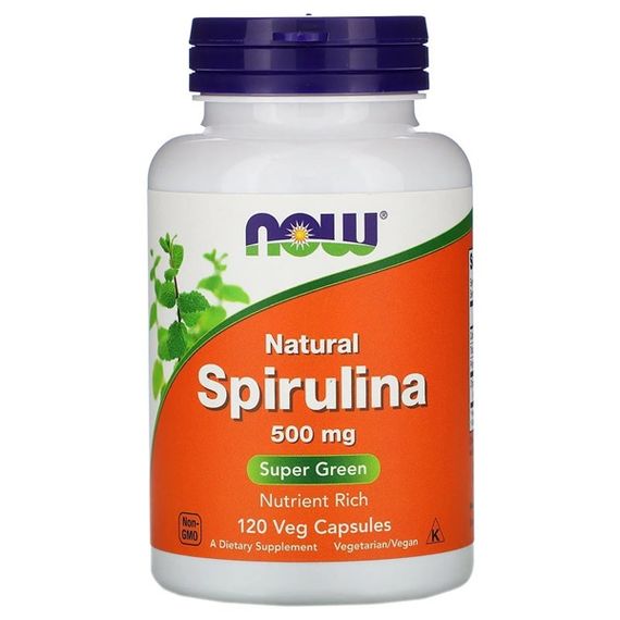 Спирулина NOW Foods Spirulina 500 mg 120 Veg Caps
