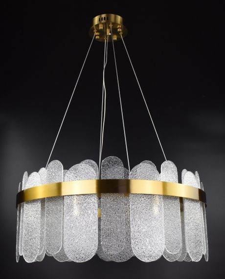 Люстра підвісна на 8 лампочок 26859 Латунь 40-200х60х60 см. | Зображення 2