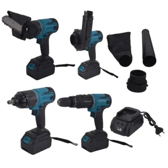 Набор 5в1 аккумуляторных электроинструментов с 2 АКБ в кейсе