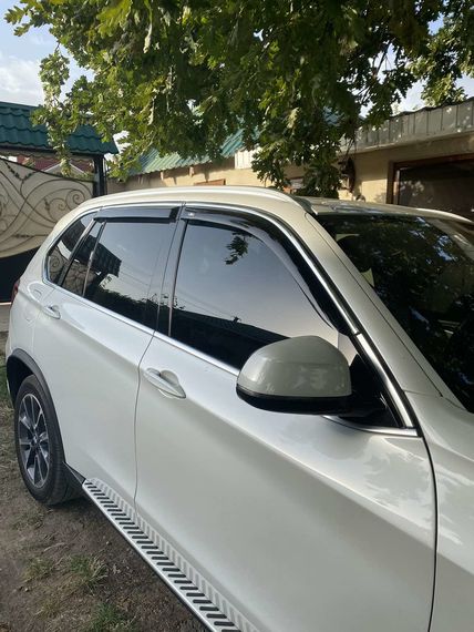 Вітровики з хром молдингом (4 шт, HIC) для BMW X5 F-15 2013-2018 рр | Зображення 2