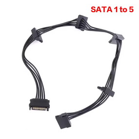 Кабель живлення SATA 1 на 5, сплітер для HDD і SSD