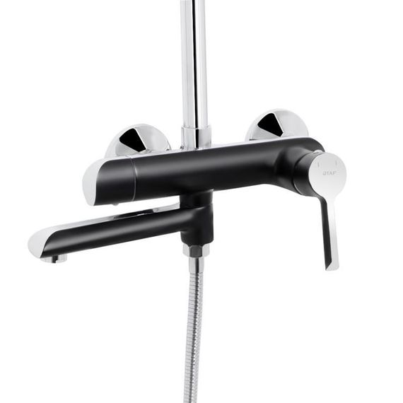 Душова система універсальна Qtap Grand на три споживача (з виливом) QTGRABCR1004 Chrome/Black | Зображення 3