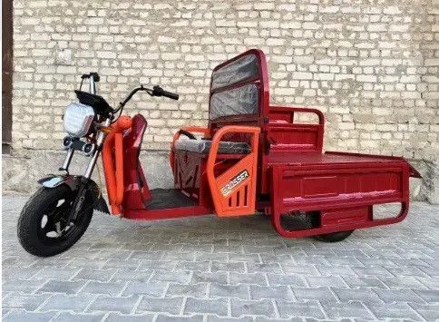 Электротрицикл Crosser CARGO 13 1000W 60V 45Ah, грузовой электроскутер самосвал до 400 кг Красный | Зображення 1