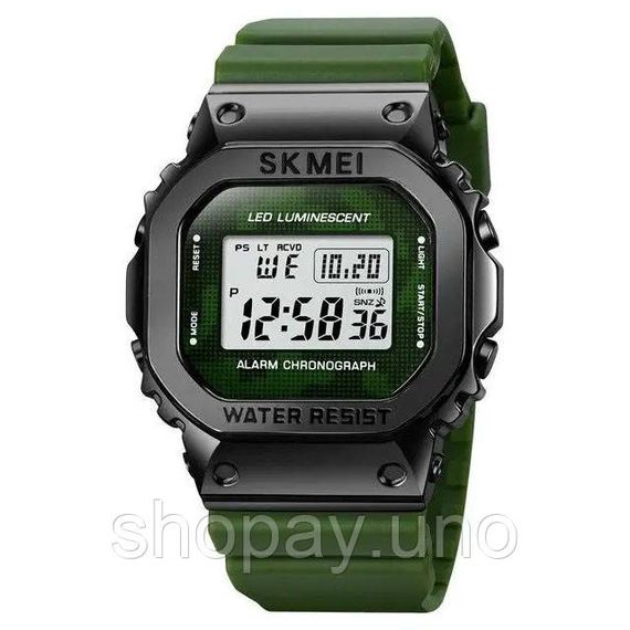 Мужские круглые спортивные часы SKMEI 1851AG, Практичные мужские часы Бюджетные спортивные OK-29 | Зображення 7