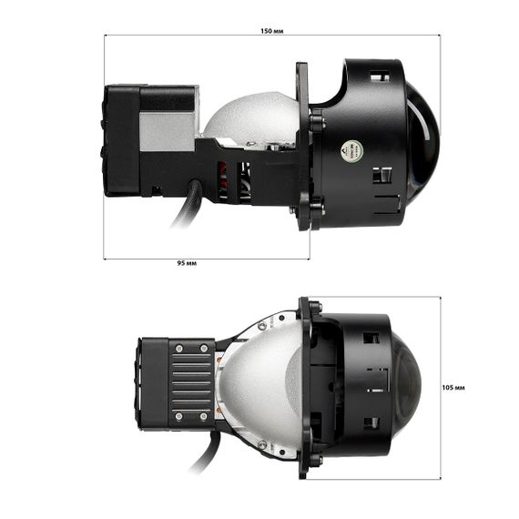 Комплект світлодіодних лінз Kamiso (Aozoom) DLPD-01 Bi-LED LASER 5500K 75/66W | Зображення 1