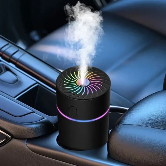 Автомобільний зволожувач повітря з підсвіткою, USB, Чорний/Зволожувач для авто/Аромодифузор у машину | Зображення 3