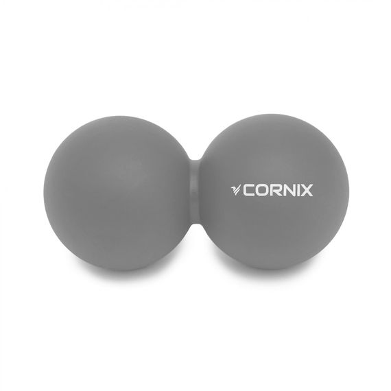 Масажний м'яч подвійний Cornix Cornix Lacrosse DuoBall 6.3 x 12.6 см XR-0115 Grey